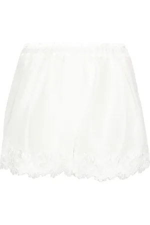 Maurizio Mykonos Short à bords en dentelle