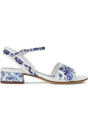 Dolce & Gabbana Sandales en cuir à imprimé Majolica