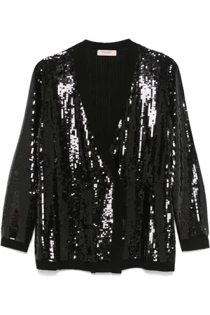 Twin-Set Cardigan croisé à sequins