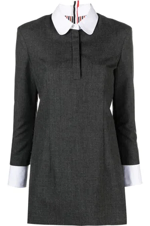 Thom Browne Robe en laine vierge à coupe courte