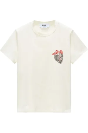 Msgm T-shirt à ornements en cristal