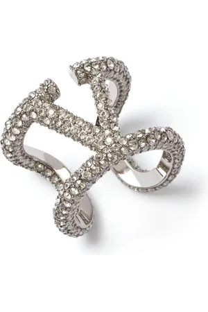 VALENTINO GARAVANI Bague VLOGO Signature ornée de cristal