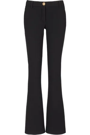 Balmain Pantalon en laine vierge à coupe évasée