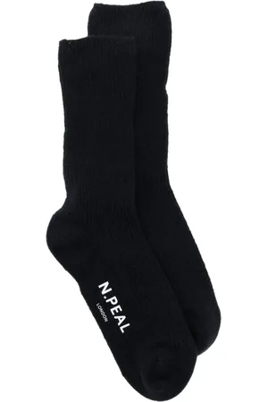 N.PEAL Chaussettes en maille nervurée