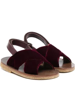 PèPè Sandales en velours à design ouvert