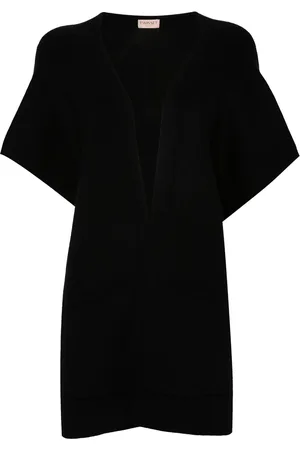 Twin-Set Poncho à logo brodé