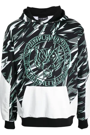 Philipp Plein Hoodie colour block à imprimé graphique