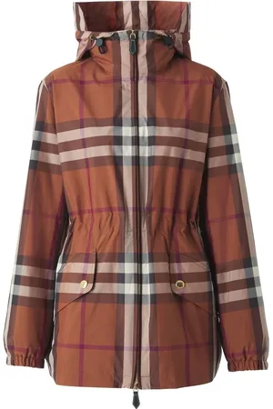 Burberry Parka légère à carreaux