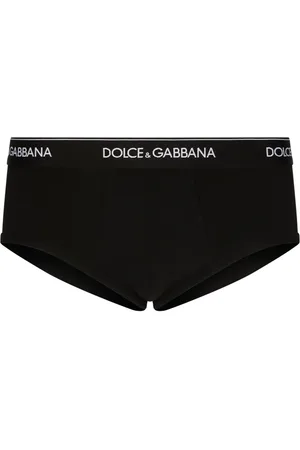 Dolce & Gabbana Slip en coton à taille à logo