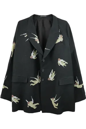 YOHJI YAMAMOTO Blazer imprimé à simple boutonnage