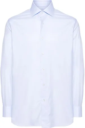 BRIONI Chemise en coton à col italien