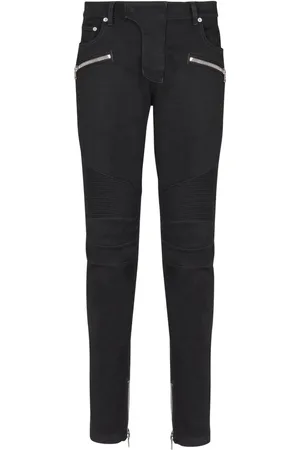 Balmain Jean slim à détails nervurés