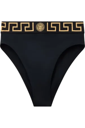 VERSACE Bas de bikini Greca Border à taille haute