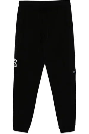 EA7 Pantalon de jogging à logo en caoutchouc