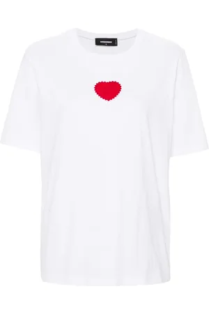 Dsquared2 T-shirt en coton à patch cœur