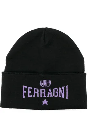 Chiara Ferragni Bonnet à logo en intarsia