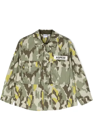 Aspesi Chemise en coton à imprimé camouflage