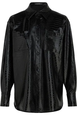 Karl Lagerfeld Chemise en cuir artificiel