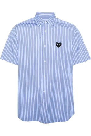 Comme des Garçons Chemise rayée à patch cœur