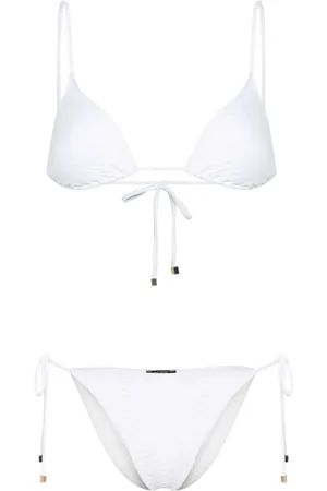 Noire Swimwear Bikini Nikki à effet peau de serpent