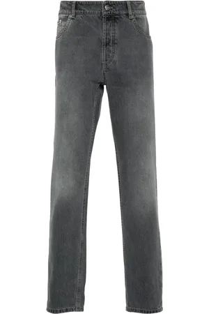 Brunello Cucinelli Jean cigarette à taille mi-haute