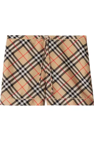 Burberry Short en soie à carreaux