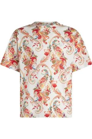 Etro T-shirt en coton à imprimé cachemire