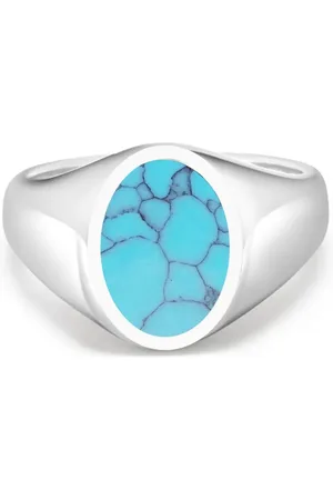 Nialaya Chevalière en turquoise à fini poli