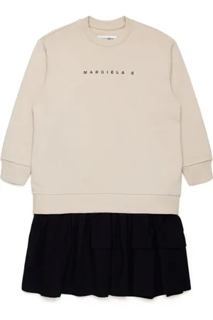 Maison Margiela Robe en coton à logo imprimé