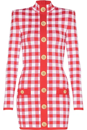 Balmain Robe en maille à coupe courte