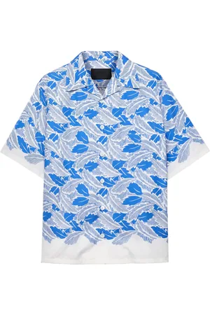 Prada Chemise en coton à manches courtes