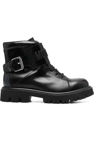 Moschino Bottes lacées à logo embossé
