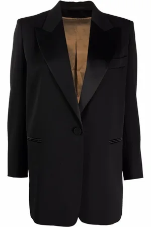 Max Mara Blazer en laine vierge à simple boutonnage