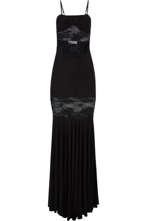 Nina Ricci Robe longue à détails en dentelle