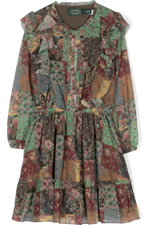 Ralph Lauren Robe volantée à imprimé patchwork
