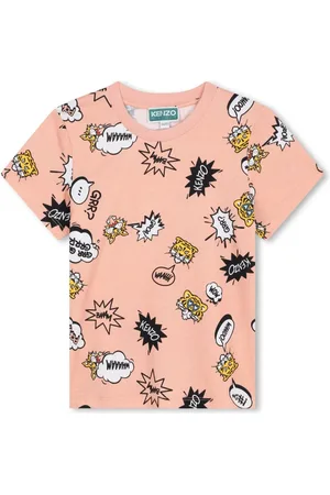 Kenzo T-shirt en coton à imprimé graphique