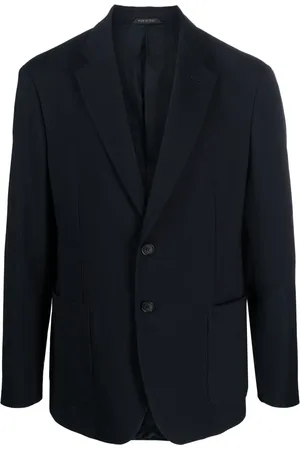 Giorgio Armani Blazer à revers crantés effet micro-canneté