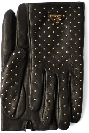 Prada Gants à détails de clous