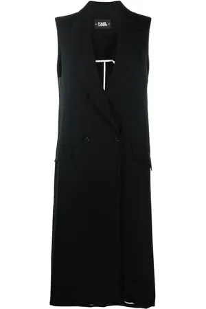 Karl Lagerfeld Manteau croisé à revers pointus