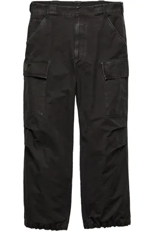 Prada Pantalon en coton à effet délavé