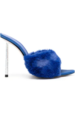 LE SILLA Mules Bella 120 mm en fourrure artificielle