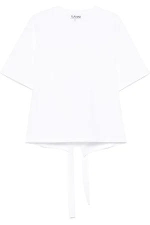 Ganni T-shirt à détail noué