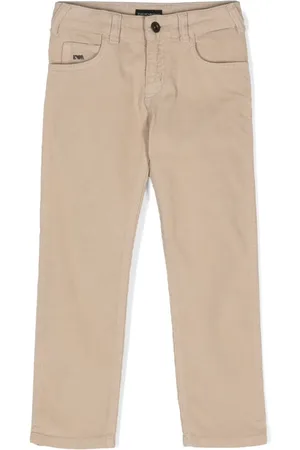 Emporio Armani Pantalon en velours côtelé à coupe droite