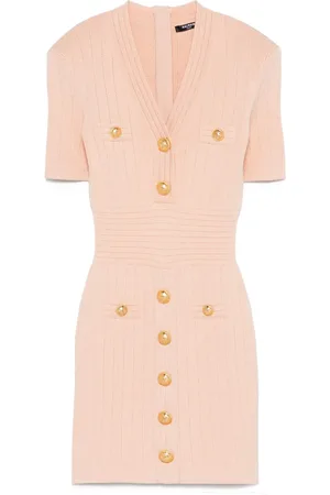 Balmain Robe en maille à coupe courte