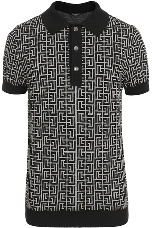 Balmain Polo à motif PB en jacquard