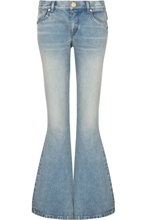 Balmain Jean évasé Western à taille basse