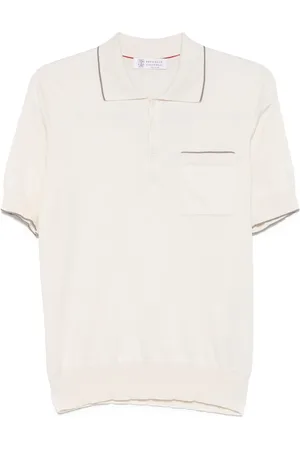 Brunello Cucinelli Polo à bords contrastants