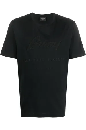BRIONI T-shirt en coton à logo appliqué