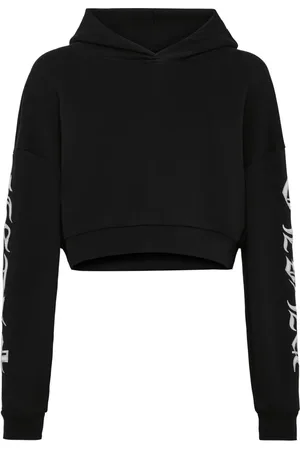 Philipp Plein Hoodie crop à logo brodé