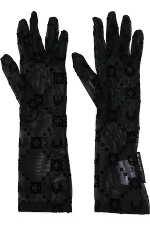 Marine Serre Gants à monogramme floqué